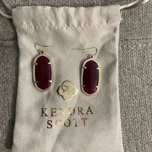 Kendra Scott Elle drop earrings burgundy